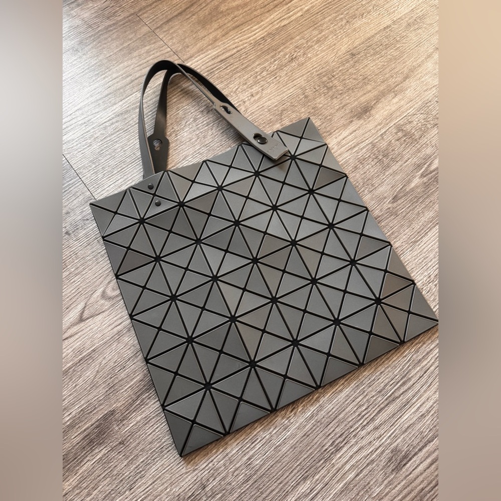 Bao Bao Issey Miyake Grey Lucent Metallic Tote